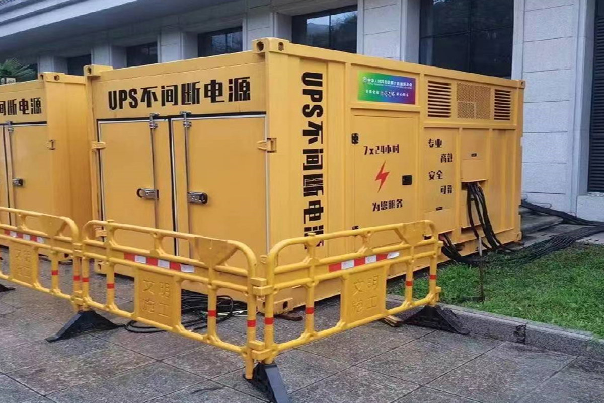 北镇发电机租赁施工现场